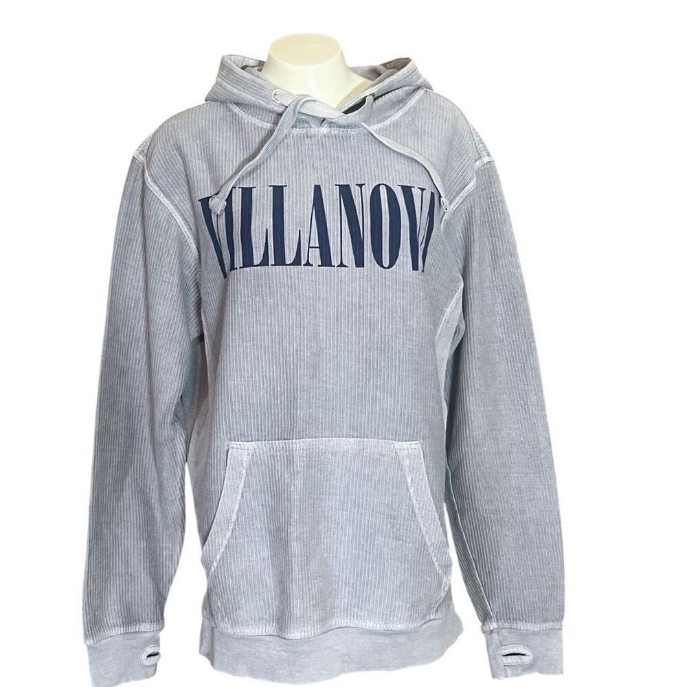 Pressbox Villanova Gray Hoodie Long Sleeve Burn Washed NWT S